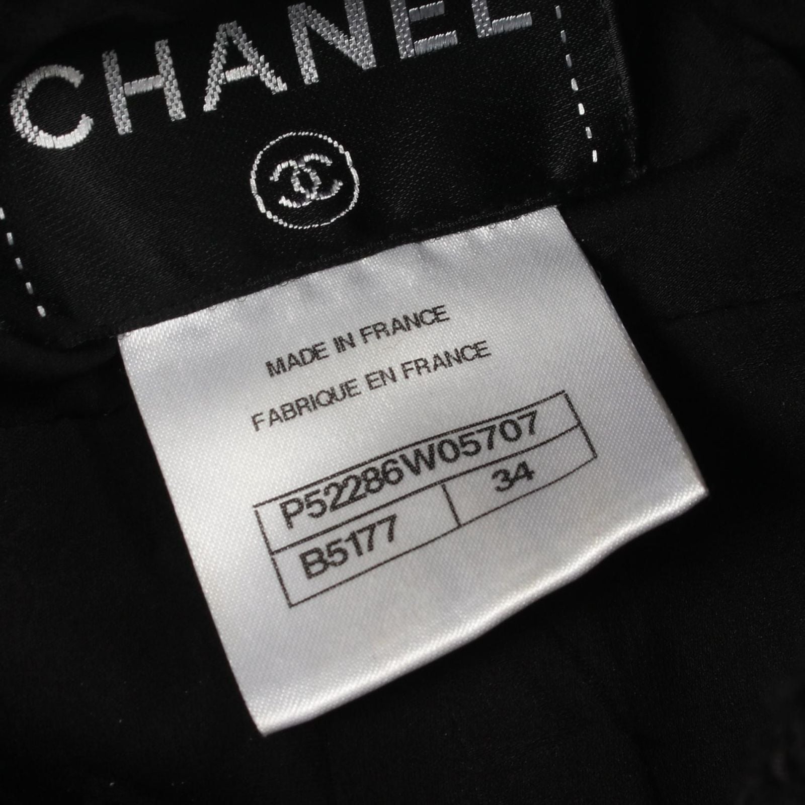 Chanel Dress Bijou Button Tweed Switch Pleated Cotton — view 5