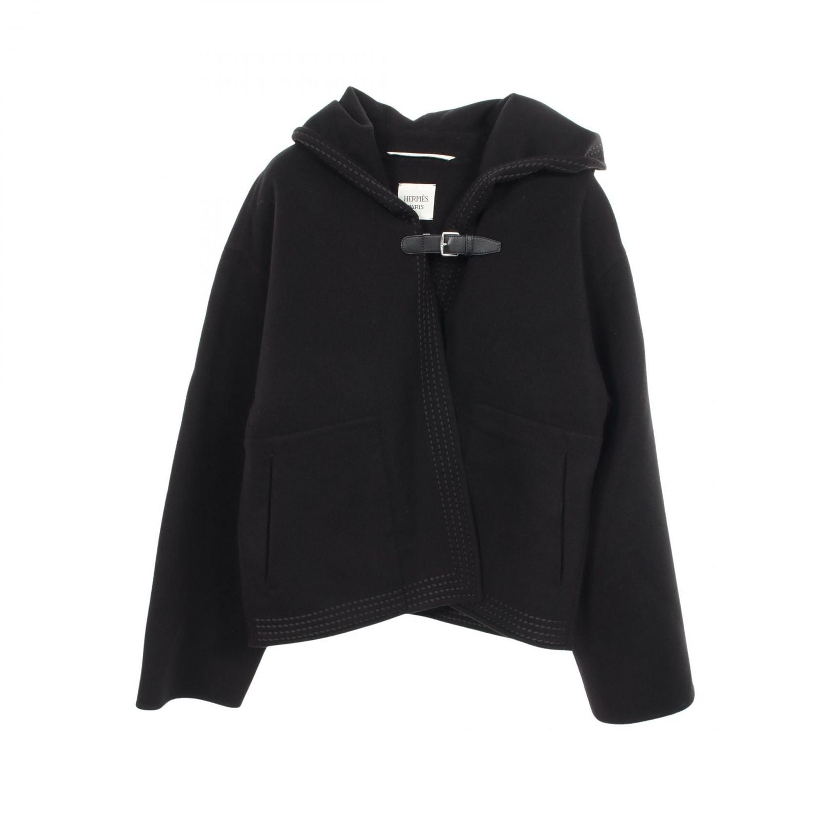 Hermes Albion Passant with Hood Cashmere Jacket