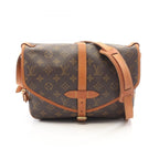 Louis Vuitton Shoulder Bag Saumur 30 Canvas Leather