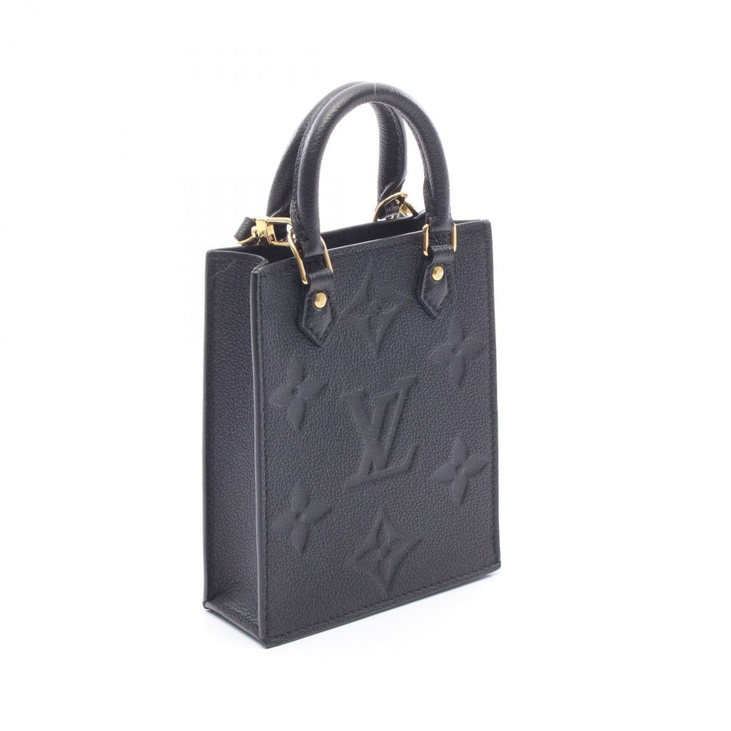 Louis Vuitton Handbag Petite Sac Plat 2-Way Noir Leather