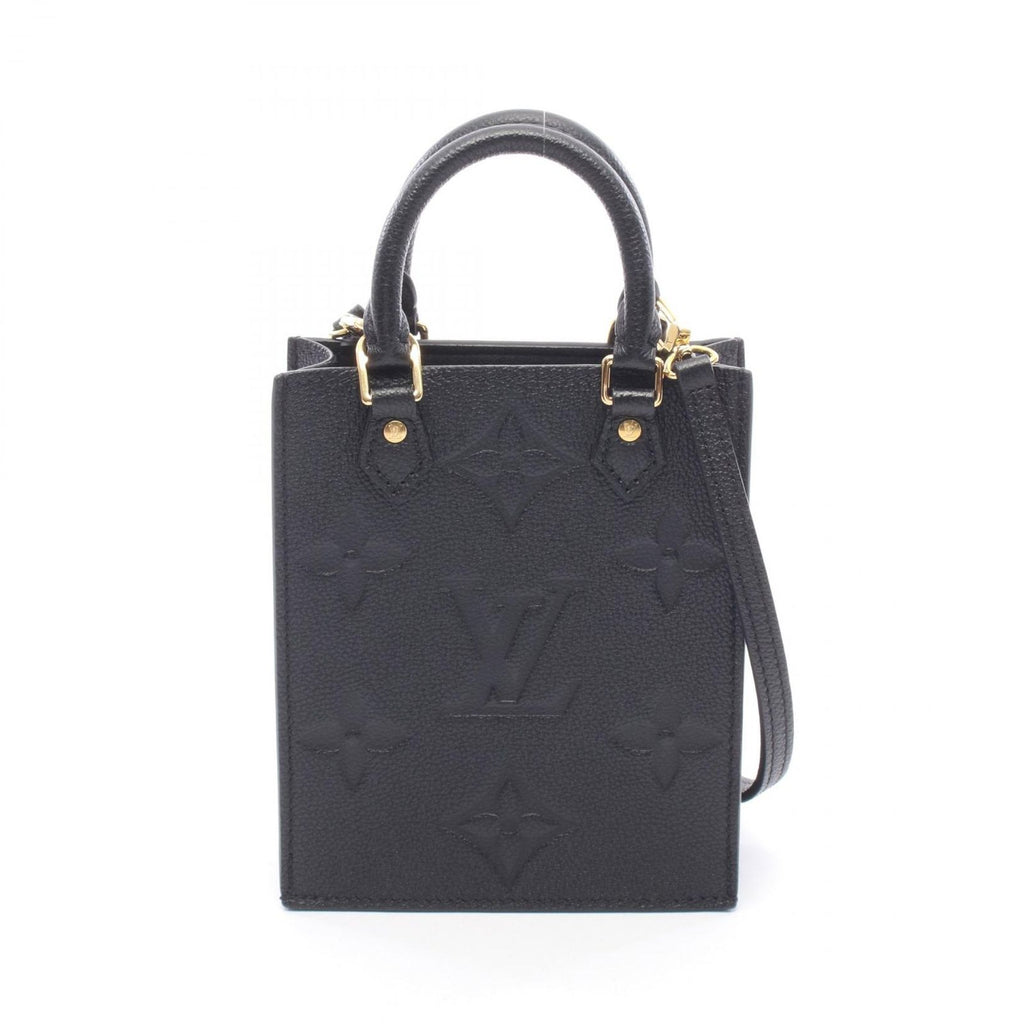 Louis Vuitton Handbag Petite Sac Plat 2-Way Noir Leather