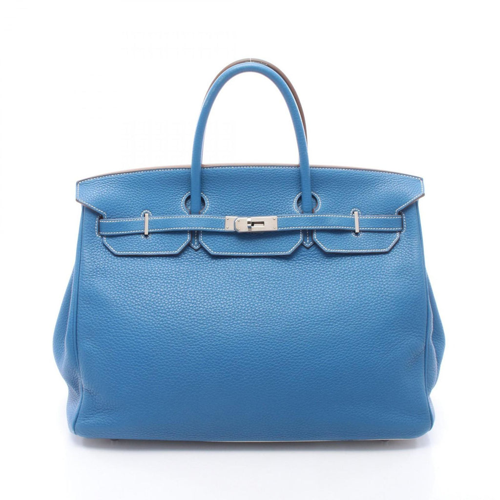 Hermes Handbag Birkin 40 Verso Mykonos White Leather