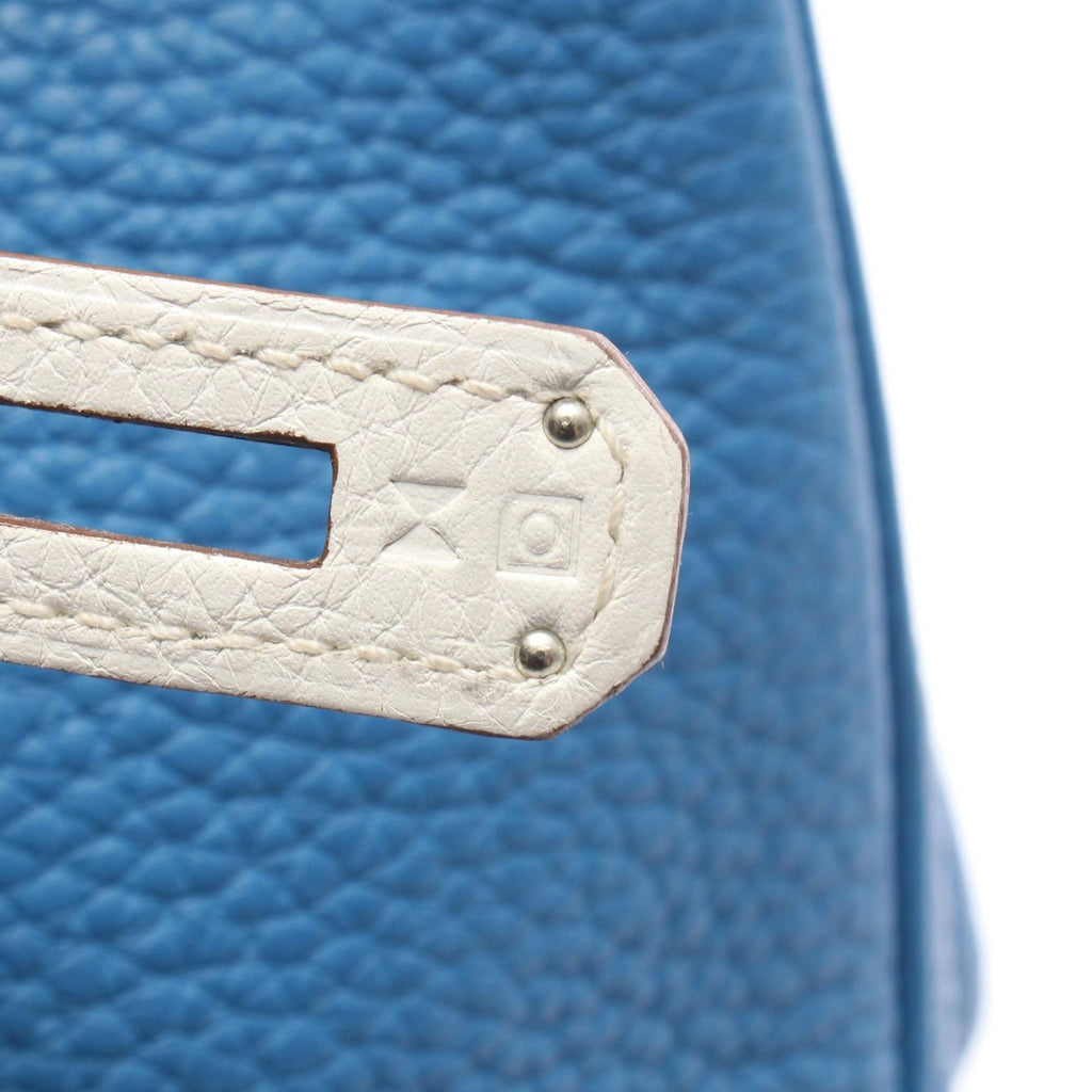 Hermes Handbag Birkin 40 Verso Mykonos White Leather — view 5