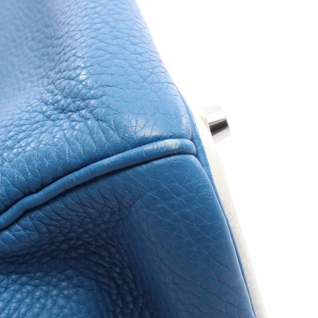 Hermes Handbag Birkin 40 Verso Mykonos White Leather — view 8