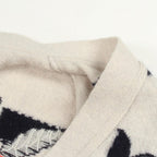 Chanel Cardigan Floral Neck White Cashmere — view 7