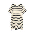 Dior Dress Border Short Sleeve Cotton Wool