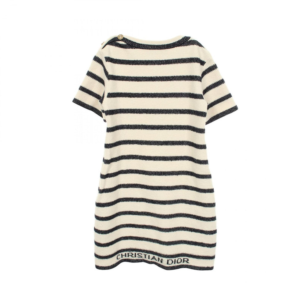 Dior Dress Border Short Sleeve Cotton Wool — view 2