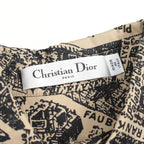 Dior Allover Pattern Short Sleeve Cotton Shirt — view 3