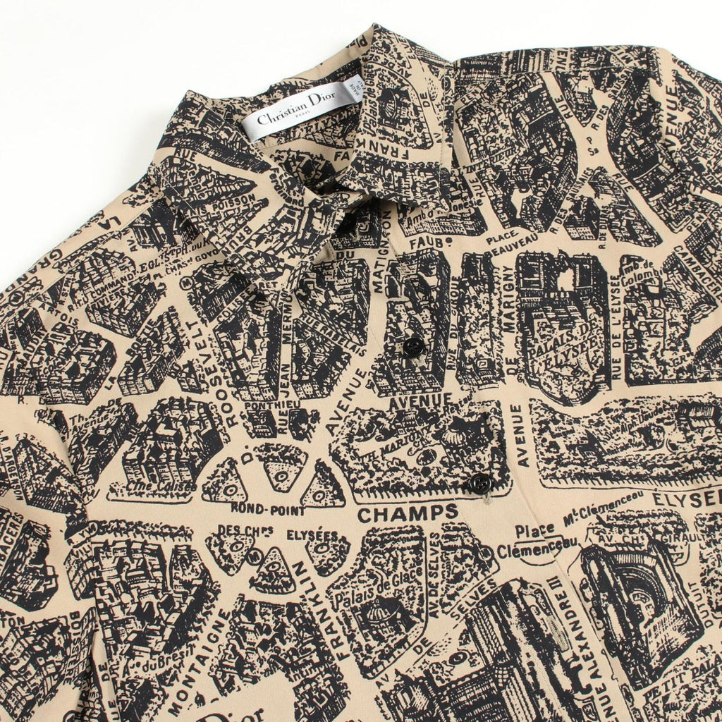 Dior Allover Pattern Short Sleeve Cotton Shirt — view 5