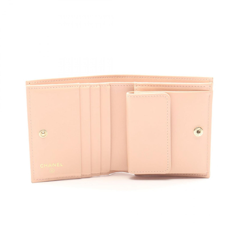 Chanel Bifold Wallet Quilted Classic Small Baby Pink Caviar Leather