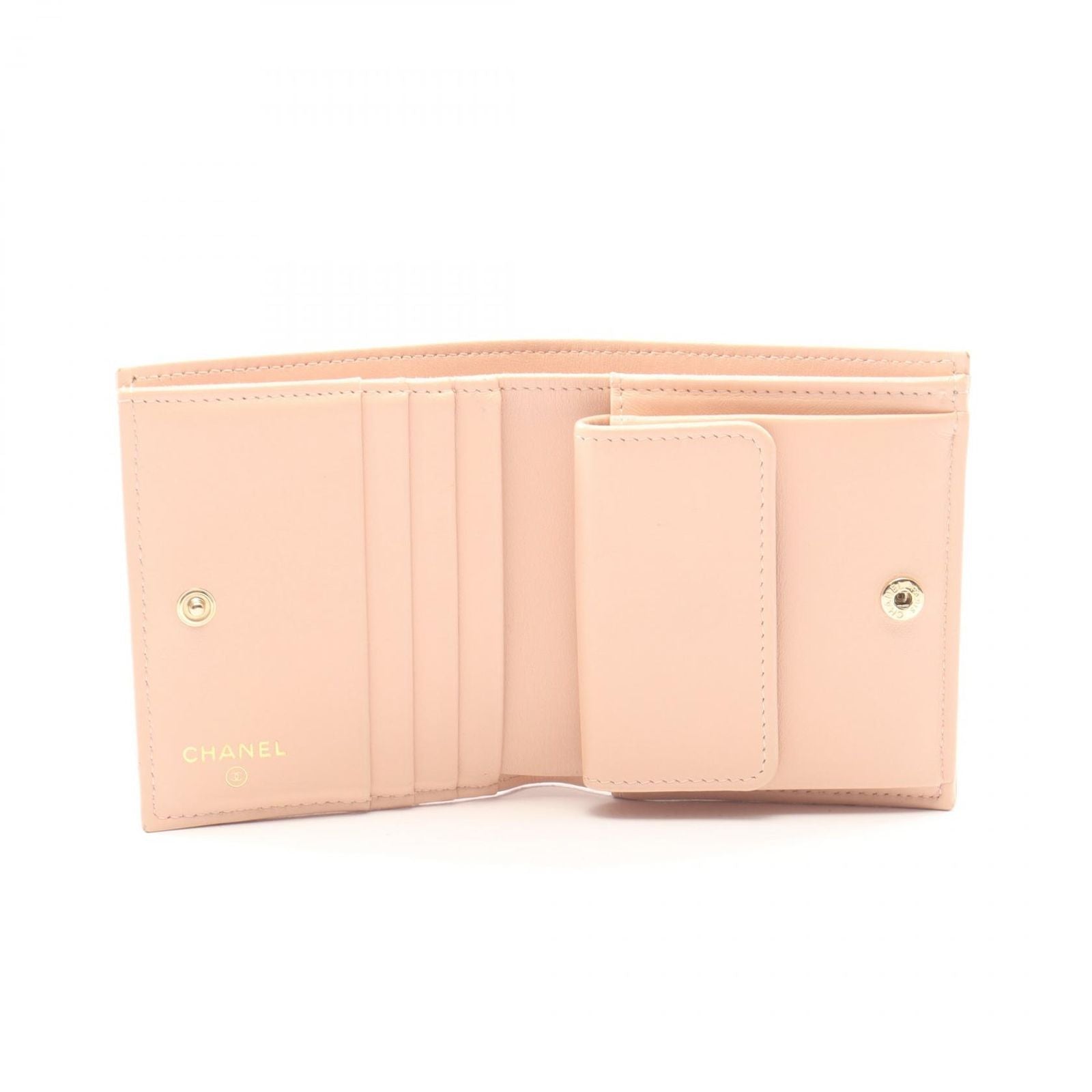 Chanel Bifold Wallet Quilted Classic Small Baby Pink Caviar Leather