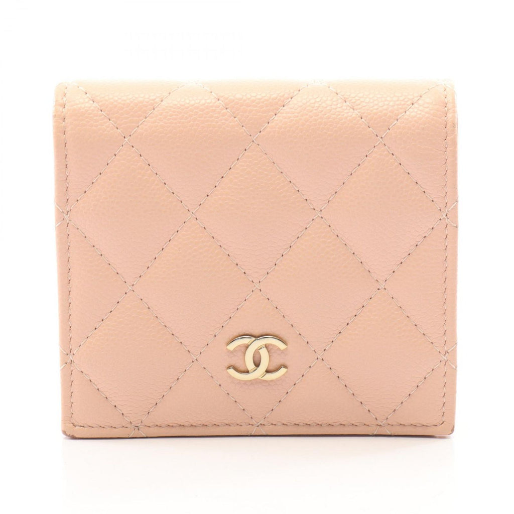 Chanel Bifold Wallet Quilted Classic Small Baby Pink Caviar Leather