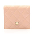 Chanel Bifold Wallet Quilted Classic Small Baby Pink Caviar Leather