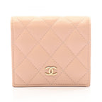 Chanel Bifold Wallet Quilted Classic Small Baby Pink Caviar Leather