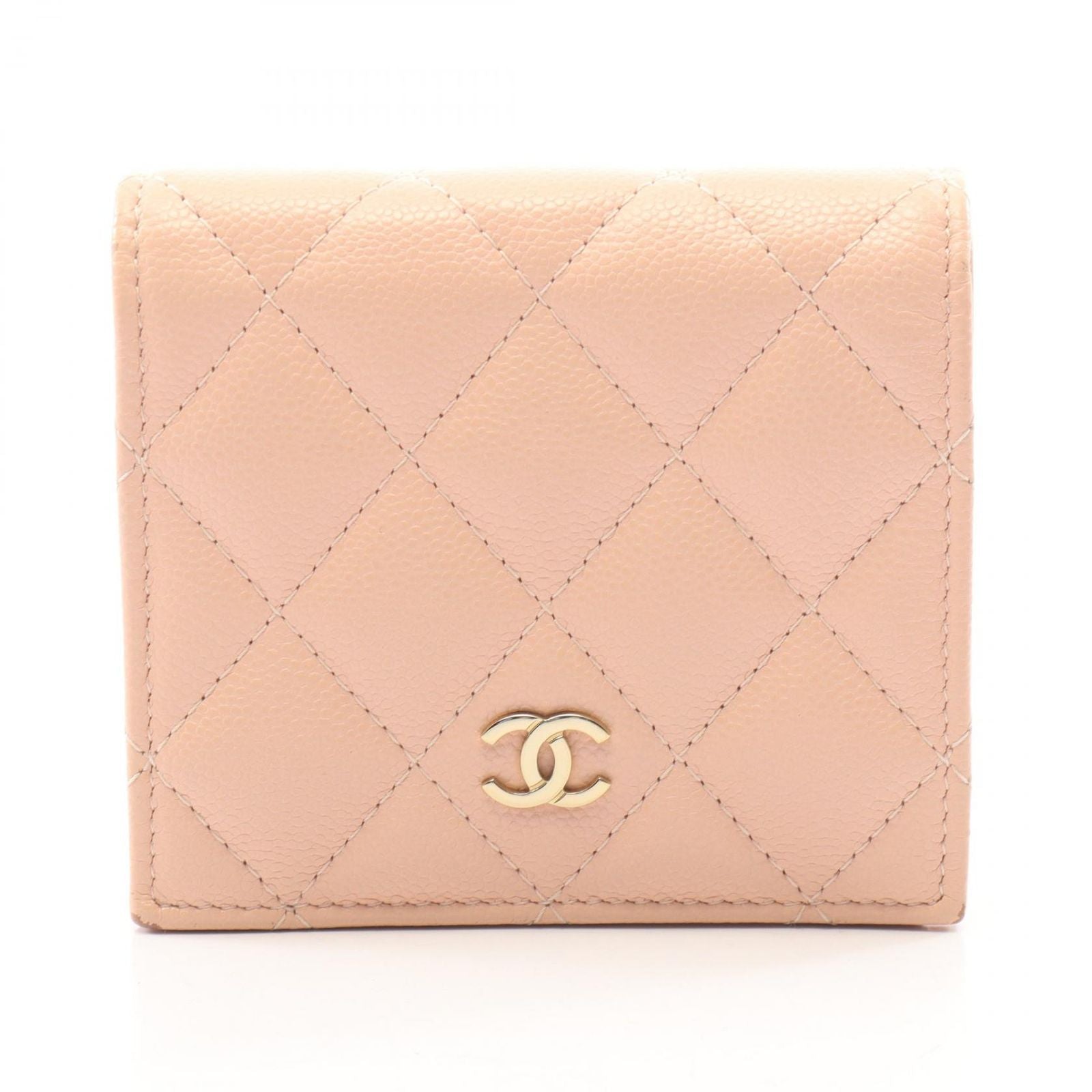 Chanel Bifold Wallet Quilted Classic Small Baby Pink Caviar Leather