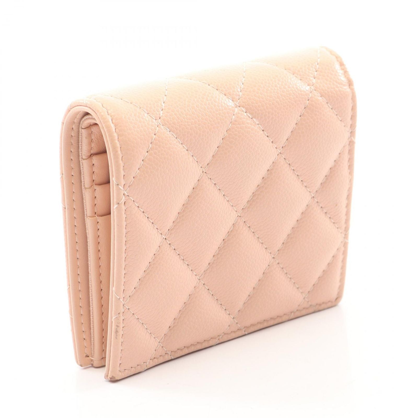 Chanel Bifold Wallet Quilted Classic Small Baby Pink Caviar Leather