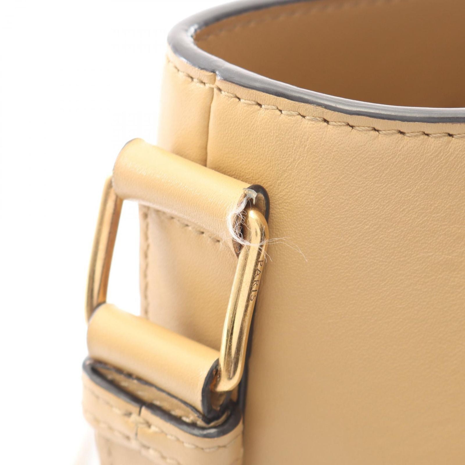 Celine Shoulder Bag Maillon Triomphe Beige Leather