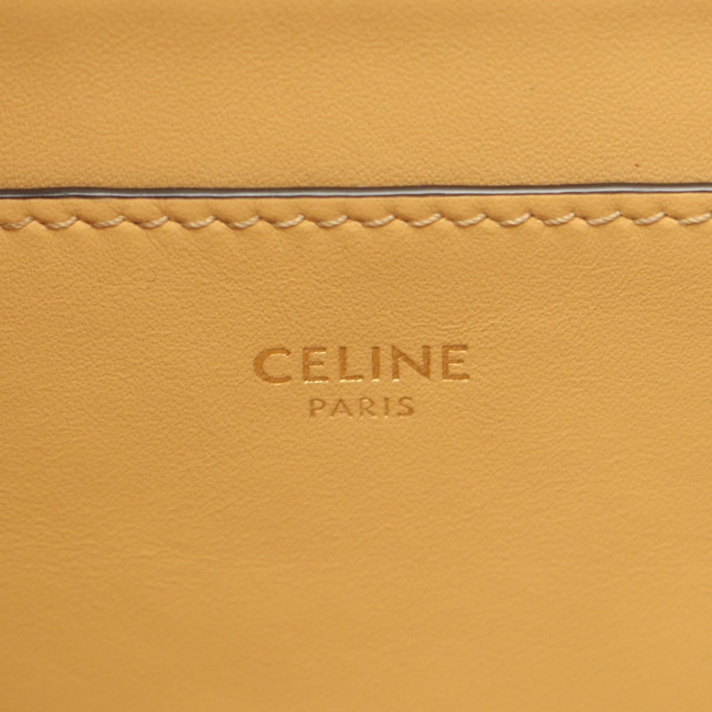 Celine Shoulder Bag Maillon Triomphe Beige Leather