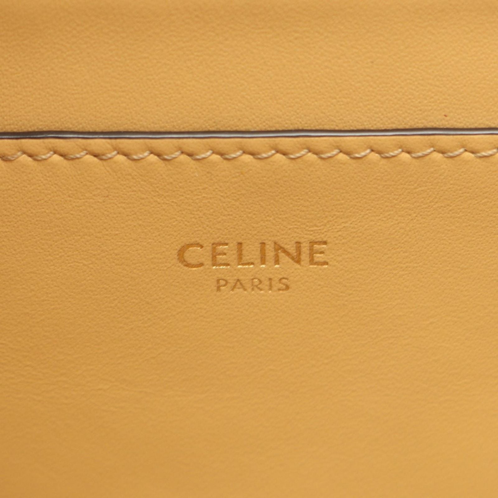 Celine Shoulder Bag Maillon Triomphe Beige Leather