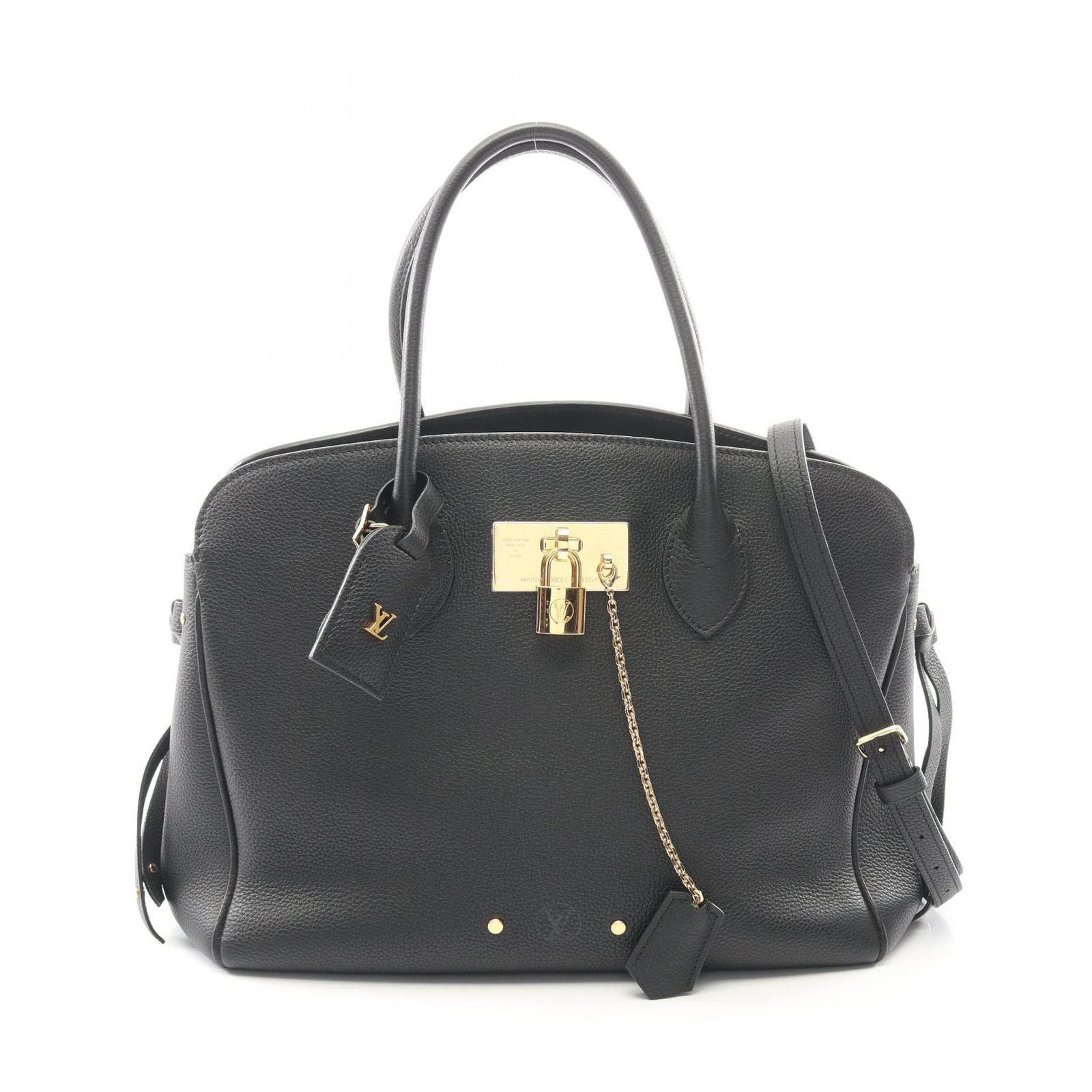Louis Vuitton Tote Bag Mila MM 2-Way Noir Leather