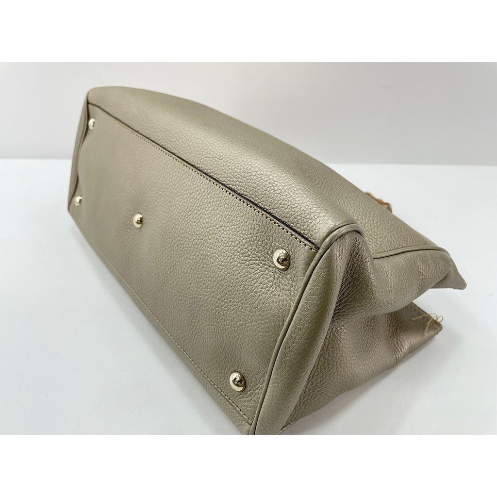 Gucci Handbag Bamboo Gold