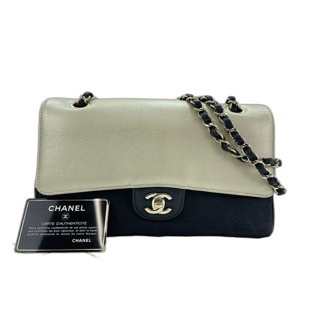 Chanel Shoulder Bag Classic Bicolor Double Flap