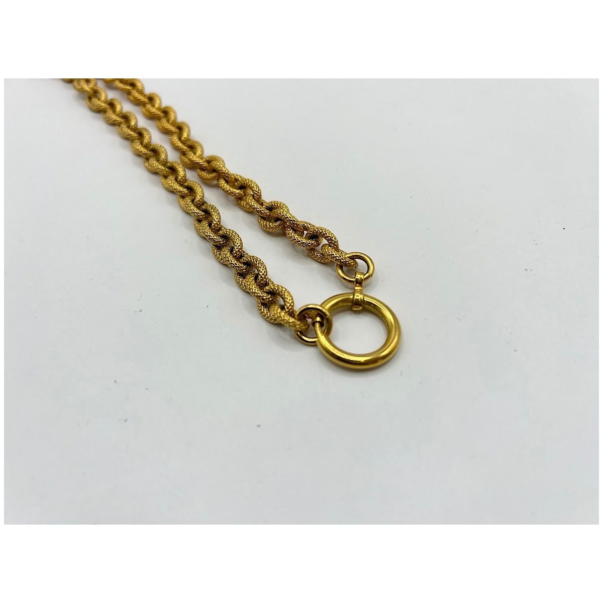 Chanel Necklace CC Logo Lava