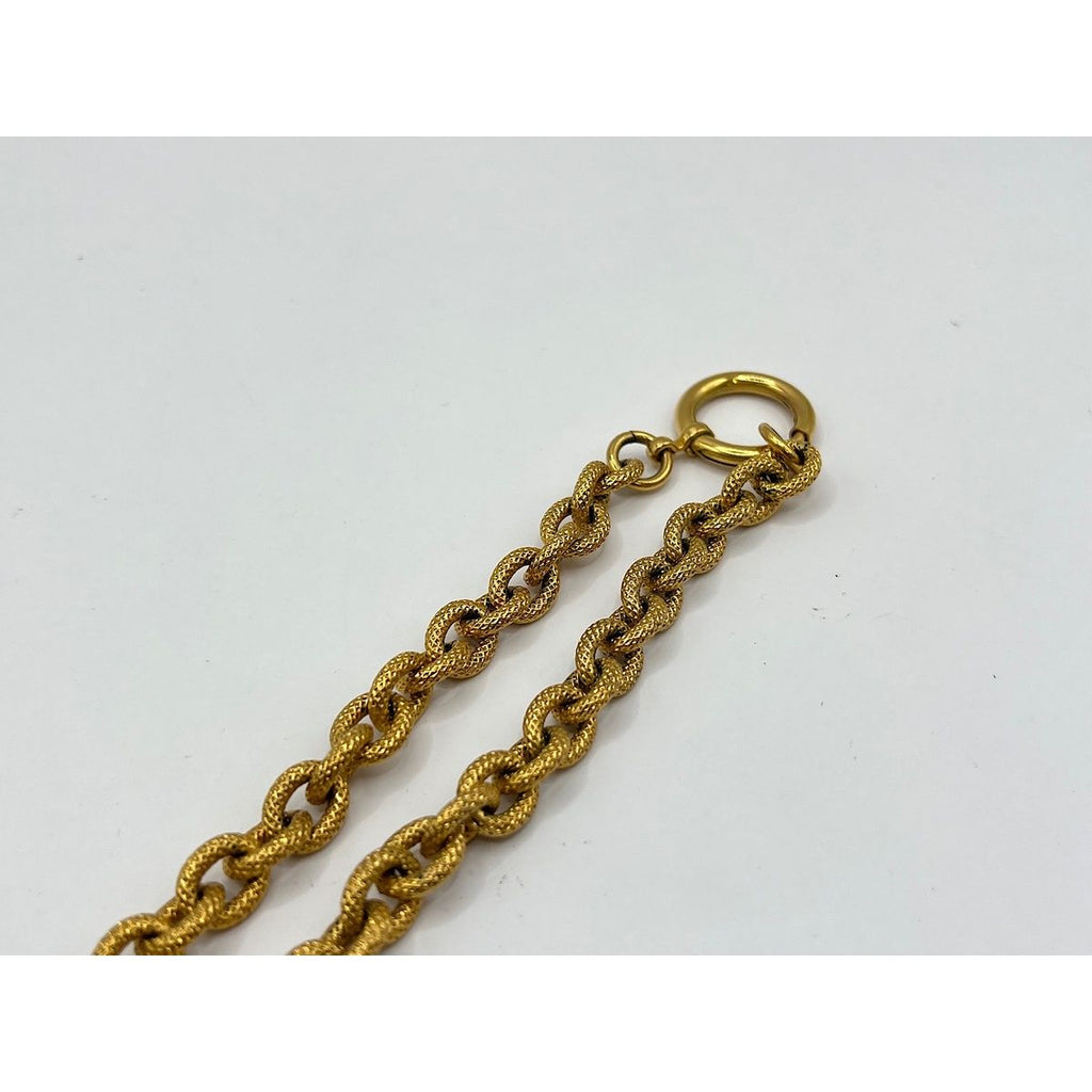 Chanel Necklace CC Logo Lava