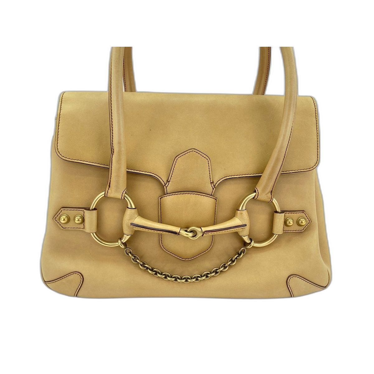 Gucci Handbag Horsebit Beige