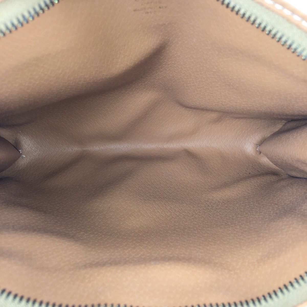 Celine Vintage Macadam Brown Gold Leather Clutch Bag