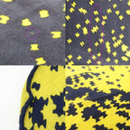 Hermes Heaven Losange GM Scarf Shawl Navy Yellow Cashmere Silk