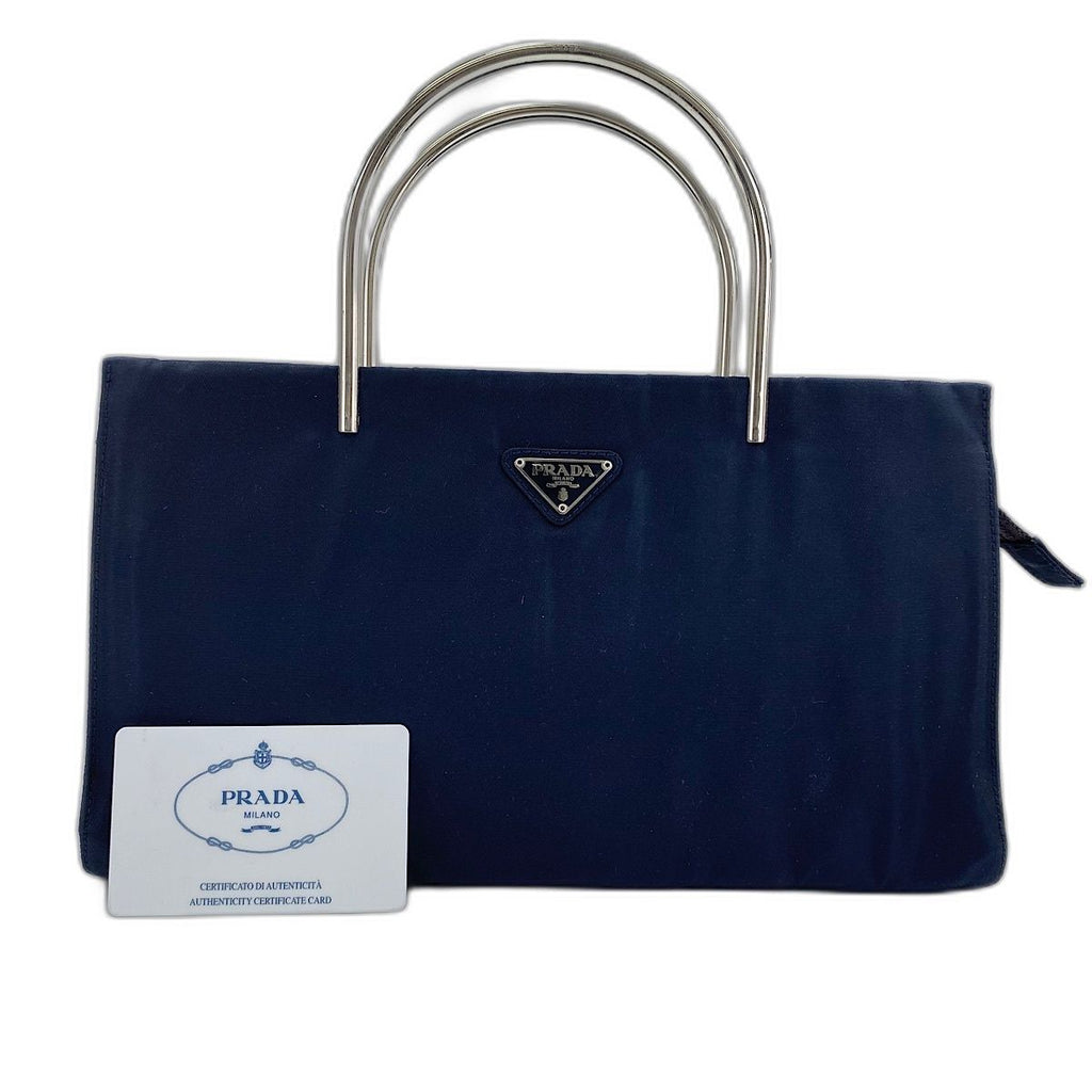 Prada Handbag Metal Handle Triangular Plate