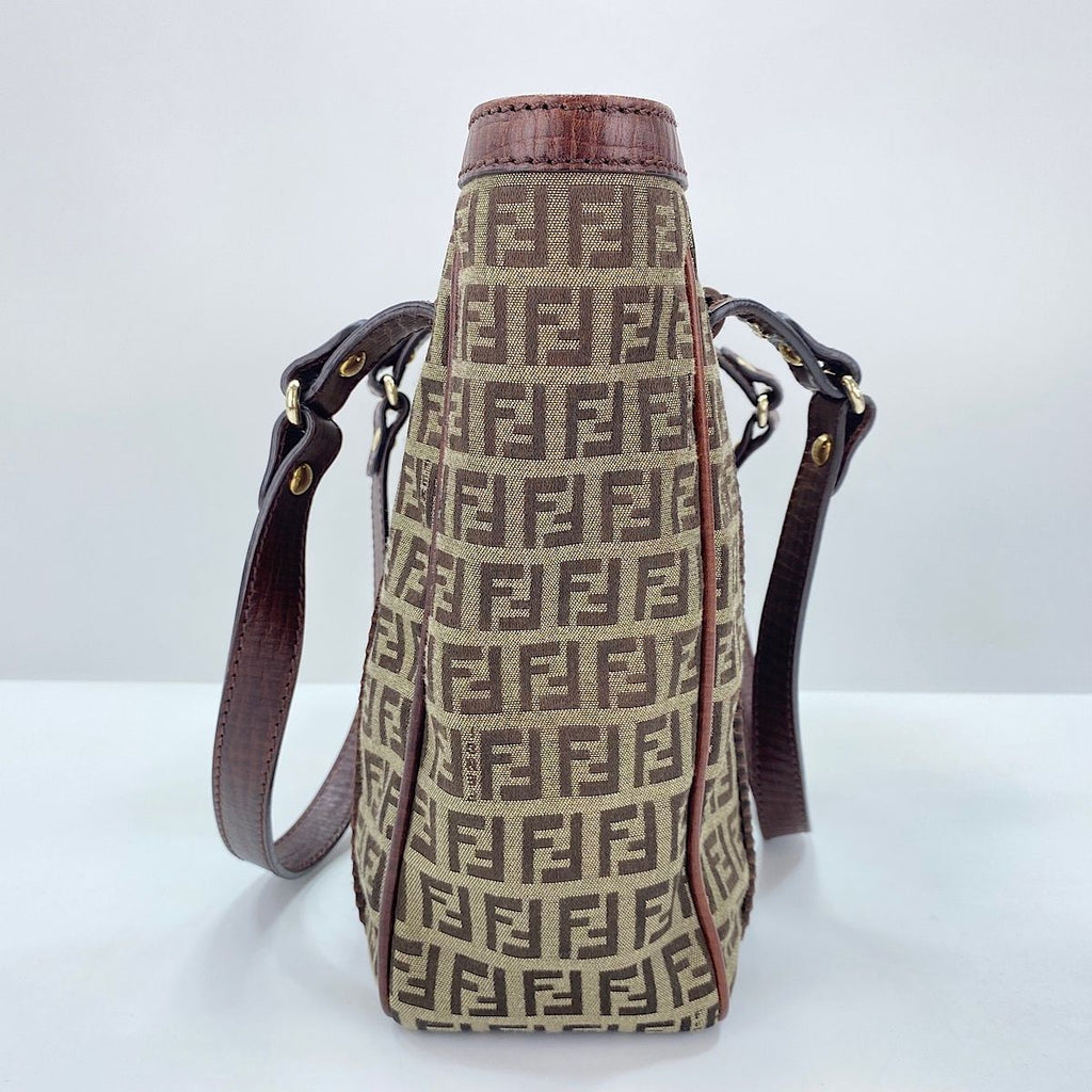 Fendi Tote Bag Zucchino Brown