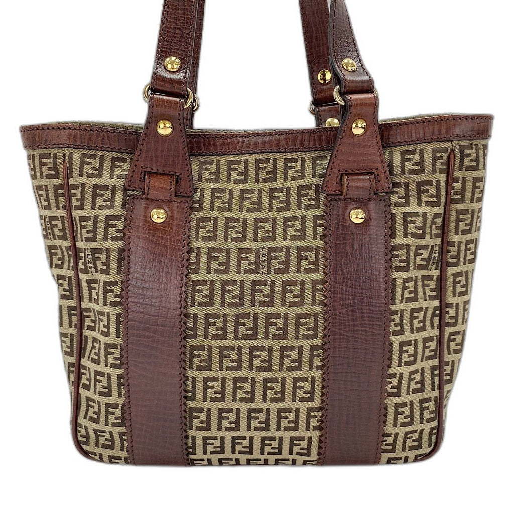 Fendi Tote Bag Zucchino Brown