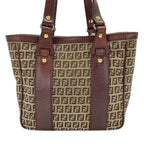 Fendi Tote Bag Zucchino Brown