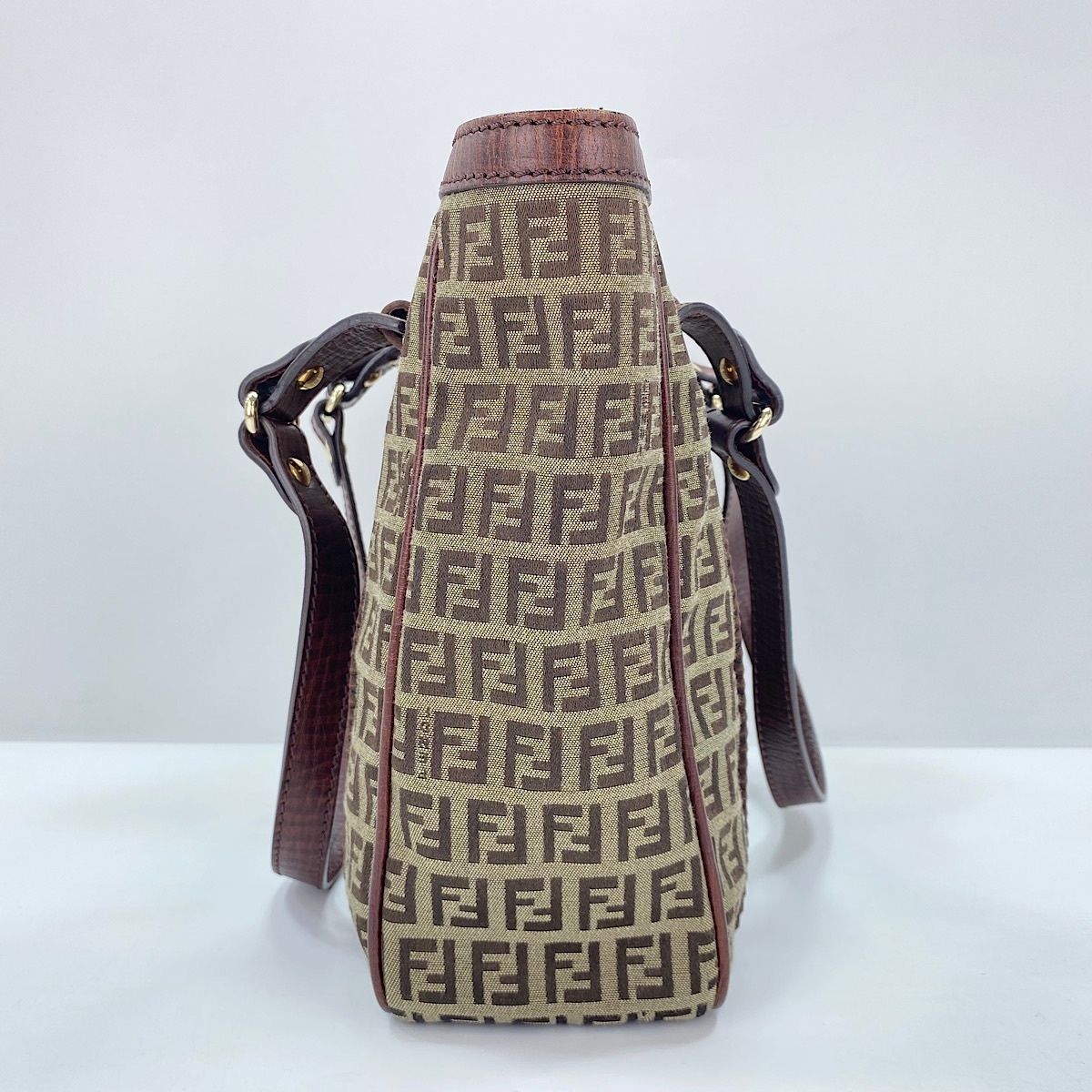 Fendi Tote Bag Zucchino Brown