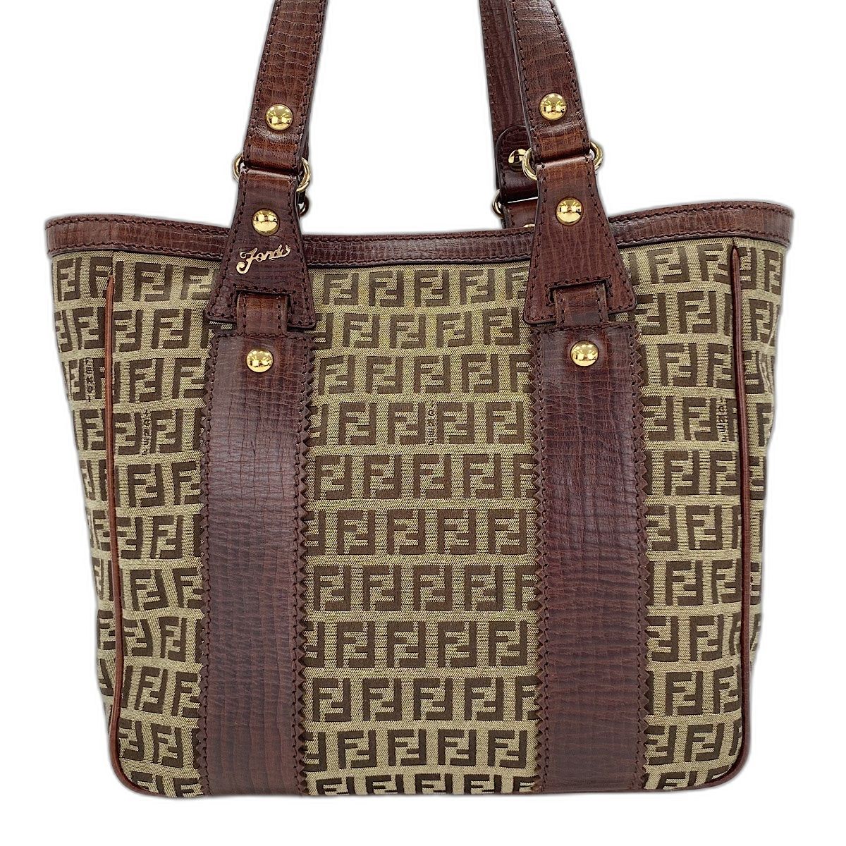 Fendi Tote Bag Zucchino Brown