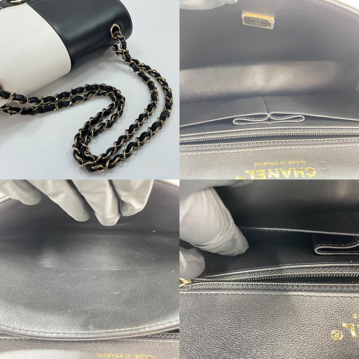 Chanel Shoulder Bag Bicolor Double Flap