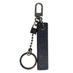 Louis Vuitton Bag Charm Key Ring Porte Cles Tab Leather Logo Black Yellow Silver — view 2