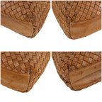 Bottega Veneta Intrecciato Leather Drawstring Shoulder Bag Mini Tote Brown