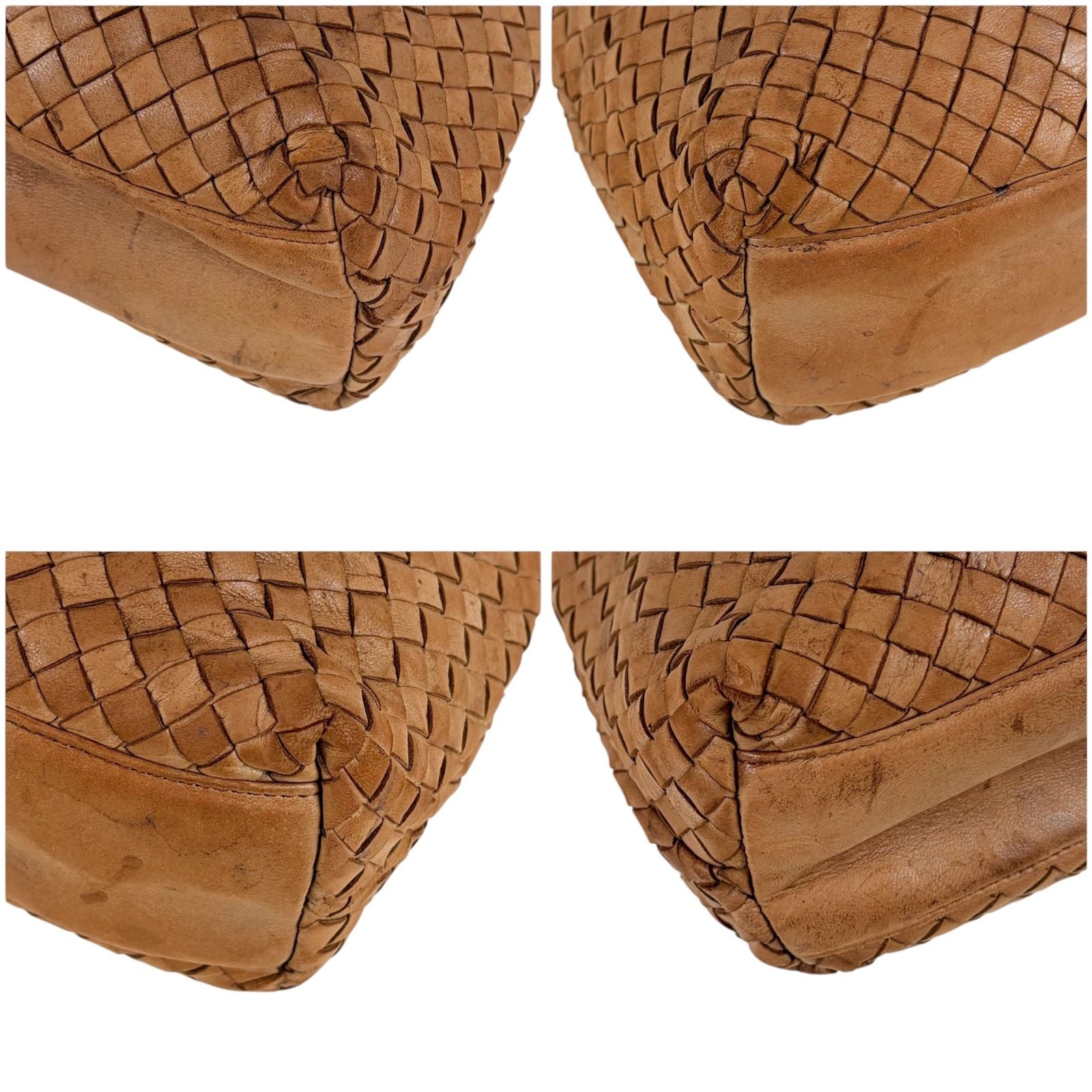 Bottega Veneta Intrecciato Leather Drawstring Shoulder Bag Mini Tote Brown