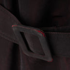 Chanel Vintage Silk Paper Tag Glossy Trench Coat Burgundy 38 — view 8