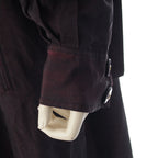 Chanel Vintage Silk Paper Tag Glossy Trench Coat Burgundy 38 — view 6