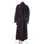Chanel Vintage Silk Paper Tag Glossy Trench Coat Burgundy 38 — view 4