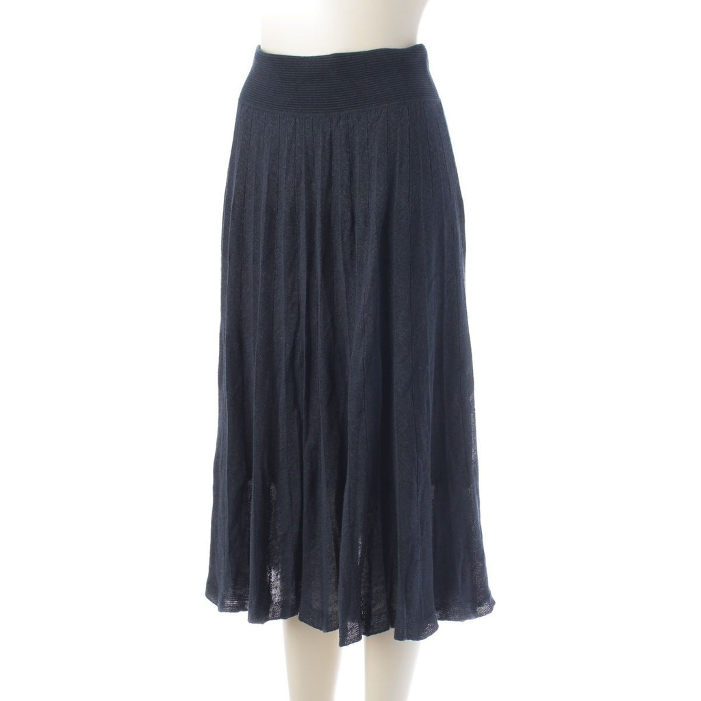 Hermes Gaultier Era Transformation Sleeveless Knit Top Flare Skirt Set Navy 36 — view 5