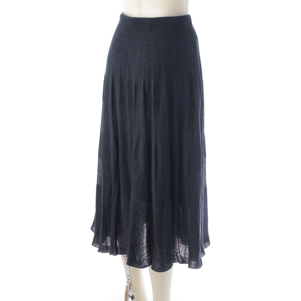 Hermes Gaultier Era Transformation Sleeveless Knit Top Flare Skirt Set Navy 36 — view 6