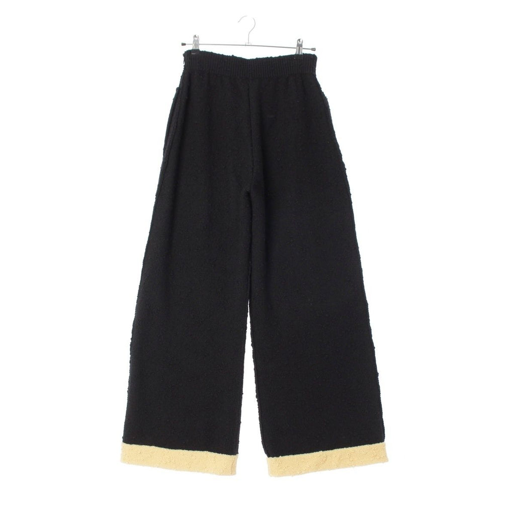 Chanel Wool CC Logo Bicolor Pants Black Yellow 36 — view 2