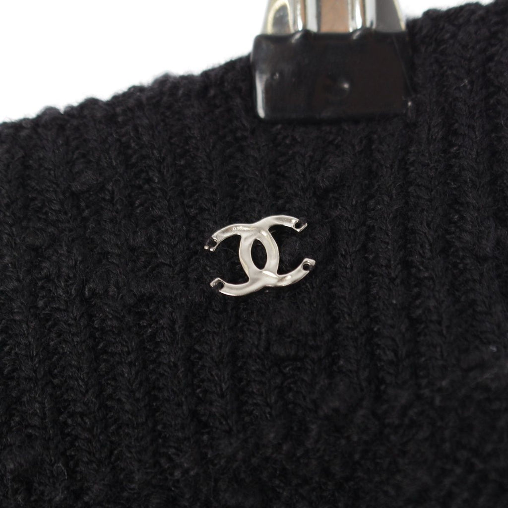 Chanel Wool CC Logo Bicolor Pants Black Yellow 36 — view 7