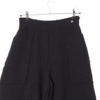 Chanel Wool CC Logo Bicolor Pants Black Yellow 36 — view 3