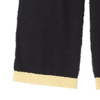 Chanel Wool CC Logo Bicolor Pants Black Yellow 36 — view 5